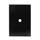 Placa p/ 1 Furo 4x2 - Novara Glass Preto Brilhante